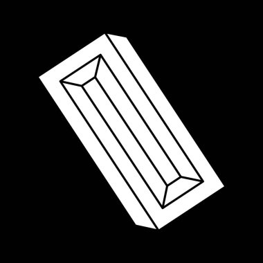 İmkansız şekiller. Web tasarım elemanı. Escher paradoksu. Optik illüzyon objesi. Çizgi tasarımı. Geometrik şekiller. 