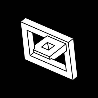 İllüzyon şekilleri. Üç boyutlu geometri. Escher tarzı. Optik yanılsama. Kutsal geometri. 