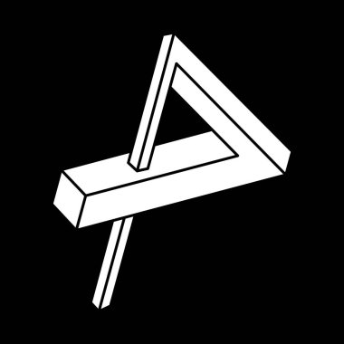 Optik illüzyon şekilleri. Optik sanat objesi. Kutsal geometri. İmkansız rakamlar. Satır sanatı. 