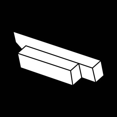 İmkansız bir nesne. Optik illüzyon şekilleri. Escher paradoksu. 3 boyutlu illüstrasyon. Geometrik şekiller. 