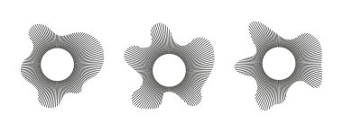 Radyal dalgalı çerçeveler. Dairesel dalgalar. Ses çizgileri kalıpları. Ses çemberi halkaları. Radyal ışınlar. Moda tasarım elemanları. Eşitleyici logot simgeleri, radyal spektrum. Düz sesli sembol. Ses müziği yansıtılıyor.