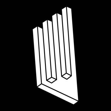 Optik illüzyon şekilleri. Optik sanat objesi. Kutsal geometri. Escher paradoksu. İmkansız rakamlar. Satır sanatı. 