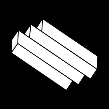 Optik illüzyon şekli. Optik sanat objesi. İmkansız figür. 