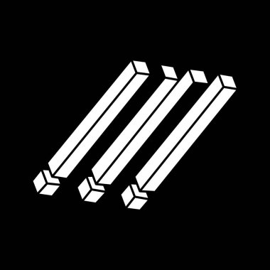 Optik illüzyon şekilleri. İmkansız bir nesne. Optik sanat figürü. Escher paradoksu. 