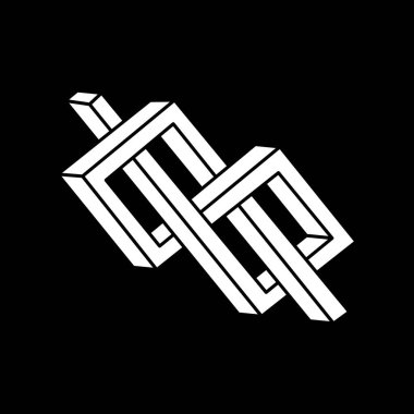 İmkansız şekiller. Kutsal geometri figürü. Optik yanılsama. Soyut sonsuz geometrik nesneler. İmkansız sonsuz özet. Operasyon sanatı. Siyah arka planda imkansız geometri sembolü. Escher paradoksu.