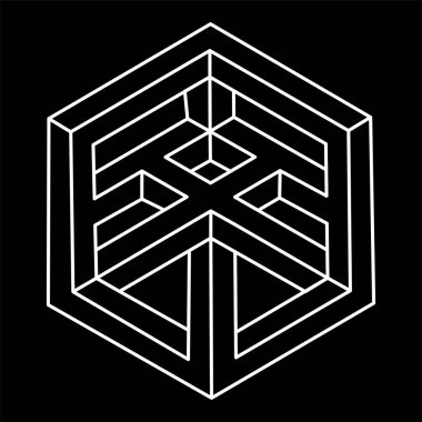 İmkansız şekiller. Web tasarım elemanları. Optik yanılsama objeleri. Çizgi tasarımı. Optik sanat figürleri. 