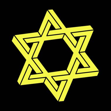 İmkânsız optik illüzyon şekilleri. Optik sanat objesi. İmkansız rakamlar. Çizgi çalışması. Escher paradoksu. Geometri. 