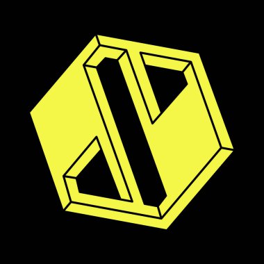 Optik illüzyon şekilleri. Escher tarzı. Optik sanat objeleri. İmkansız rakamlar. Geometri. 