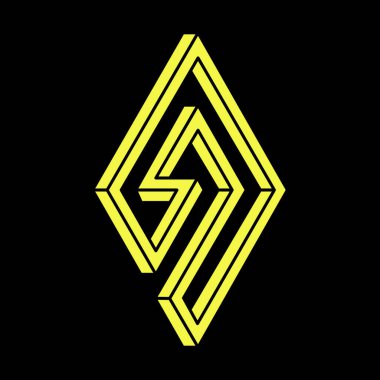 Optik illüzyon şekilleri. Optik sanat objeleri. İmkansız rakamlar. Geometri. Escher tarzı. 