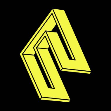 İmkânsız optik illüzyon şekilleri. Operasyon sanatı objesi. İmkansız rakamlar. Çizgi çalışması. Escher paradoksu. Geometri. 