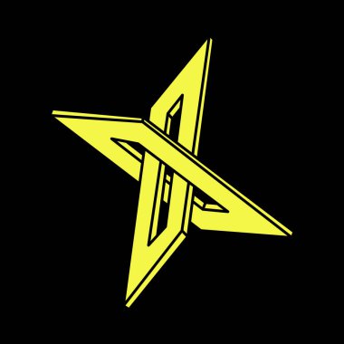 Optik illüzyon şekilleri. Geometri. İmkansız nesneler. Escher paradoksu. Optik sanat figürleri. 