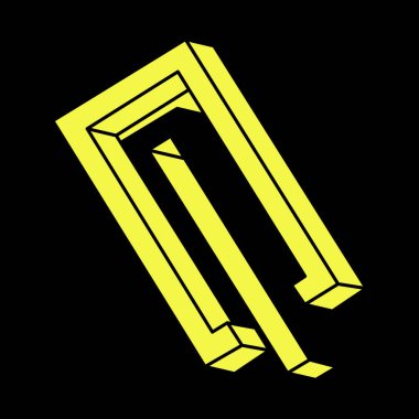 Optik illüzyon şekilleri. Optik sanat objesi. Escher paradoksu. Kutsal geometri. İmkansız şekiller. 