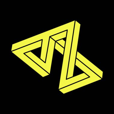 Optik illüzyon şekilleri. Escher paradoksu. Optik sanat. İmkansız rakamlar. Gerçekdışı geometrik nesneler. 