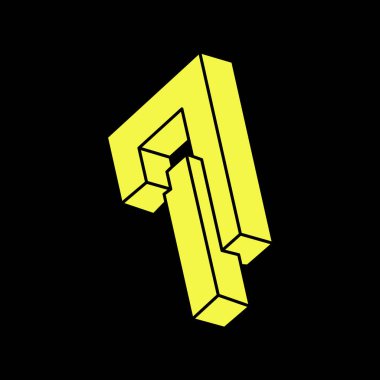 Optik illüzyon figürü. İmkansız şekiller. Kutsal geometri objesi. Optik sanat. Escher paradoksu. 