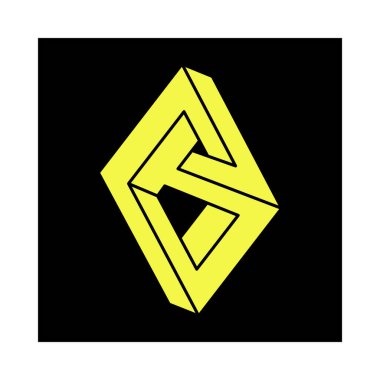 Optik illüzyon şekilleri. Escher paradoksu. İmkansız nesneler. Kutsal geometri figürleri. Optik sanat. 