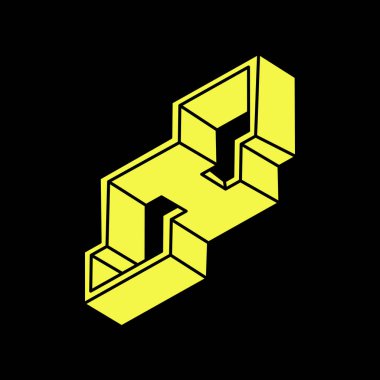 Optik illüzyon şekilleri. Optik sanat objesi. İmkansız rakamlar. Kutsal geometri. Optik sanat. Escher paradoksu. 