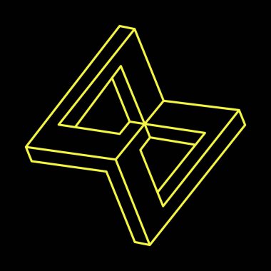 Optik illüzyon şekilleri. İmkansız nesneler. Optik sanat figürleri. Çizgi çalışması. Kutsal geometri. 