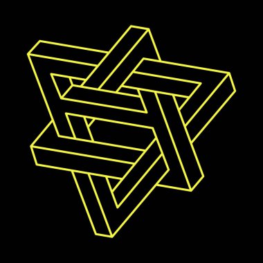 İmkansız şekiller. Web tasarım elemanları. Optik yanılsama objeleri. Çizgi tasarımı. Geometrik şekiller. Escher tarzı. 