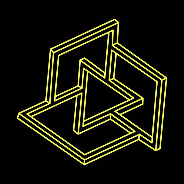 İmkânsız optik illüzyon şekilleri. Optik sanat objeleri. İmkansız rakamlar. Çizgi çalışması. Gerçekdışı geometrik nesneler. 