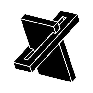 Optik illüzyon şekli. İmkansız bir nesne. Optik sanat figürü. Gerçek dışı geometri. 