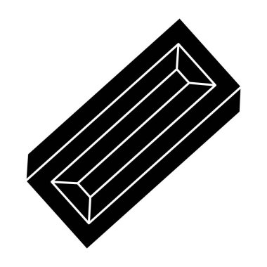İmkansız bir nesne. İmkansız bir şekil. Optik yanılsama. Geometrik şekil. Optik sanat. 