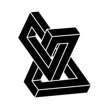 Optik yanılsama nesnesi, imkansız figür, optik sanat şekli. 