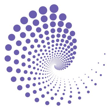 Girdap noktalı illüzyon şekli. Kenarlık çerçevesi, logo, dövme, sembol, ağ, baskılar, posterler, şablonlar, kalıplar ve soyut arkaplanlar için moda tasarım ögesi. 