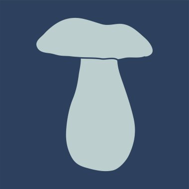 Mantar silueti. Yemek deseni. Karalama mantarı. El çizimi çizim. 