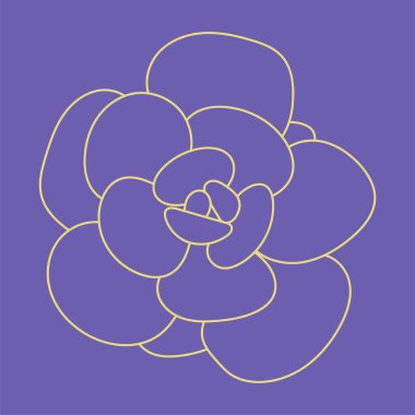 Logo. El yapımı sulu bitki çok perili arka planda izole edilmiş. Vektör çizimi. Güzel desen. 