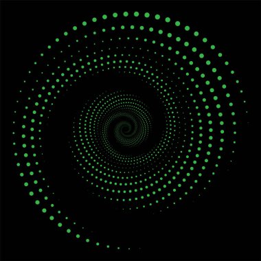 Soyut arkaplan. Optik sanat. Arkaplanda spiral noktalar tasarla. Optik illüzyon şekli. 