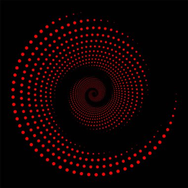 Optik yanılsama. Soyut tek renkli arkaplan. Optik sanat duvar kağıdı. Arkaplanda spiral noktalar tasarla. 