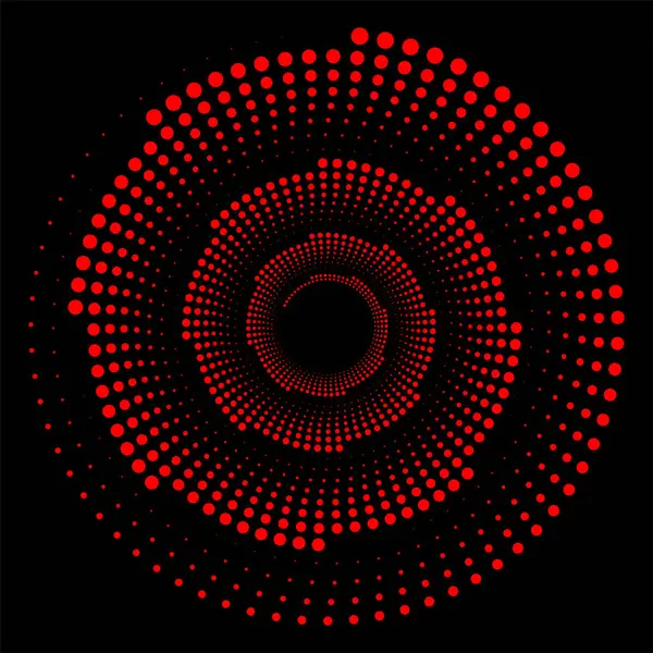 Girdap kırmızı noktalı. Modern geometrik sanat. Sınır çerçevesi, logo, dövme, sembol, ağ, baskılar, posterler, şablon, desenler ve soyut arkaplanlar için modaya uygun tasarım ögesi.