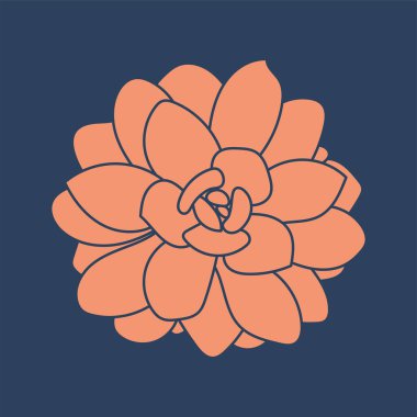 Lezzetli çiçek deseni. Vektör siluet logosu. Tasarım için elementler, arkaplanlar, duvar kağıtları. 