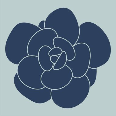 Sulu desen. Vektör siluet logosu. Tasarım elementi. 