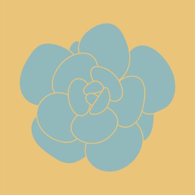 Çöl çiçeği skeci. Lezzetli karalama kalıbı. Yeşil sulu siluet. Taslak çizim fabrikası. 