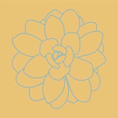 Parmak izleri ve tasarımlar için çöl çiçeği. Şirin desen. Doodle Succulent Çiçeği. 