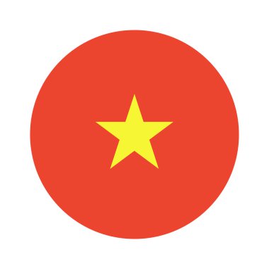 Vietnam bayrağının etrafında. Bayrak dairesi simgesi. Standart renkler.
