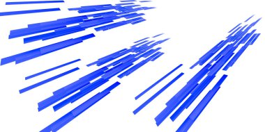 Beyaz arkaplanda mavi rastgele patlama, yaratıcı tasarım