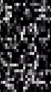 Televizyon çubukları dikey soyut geometrik desenli gri ve beyaz kareli siyah arkaplan. Arkaplan, grafik tasarım projeleri ve modern kavramlar için ideal.