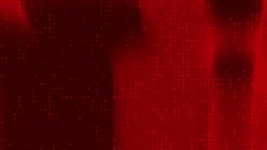 Kırmızı gradyan arka plan. Küçük kırmızı noktalar ve ışık çizgileri çeşitli projelerde arka planlar, tasarımlar, dokular, duvar kağıtları veya soyut kavramlar için uygundur..