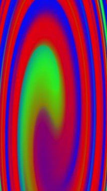 Kırmızı, mavi ve yeşil girdaplar canlı eşmerkezli daireler oluşturur. Dikey arkaplan, dijital sanat projeleri veya göz alıcı tasarım unsurları için ideal.