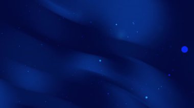 Koyu mavi donanma arka planı veya yumuşak dalgalar ve iş sunumları, web sitesi afişleri, sosyal medya grafikleri ve dijital tasarım projeleri için uygun parlak noktalar içeren koyu mavi soyut arkaplan.