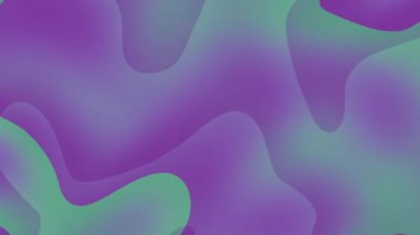 Mor ve yeşil soyut şekiller, arka plan, duvar kağıtları, markalaşma ve modern sanatsal kavramlar için uygun bir sıvı tasarımı ile harmanlanır..
