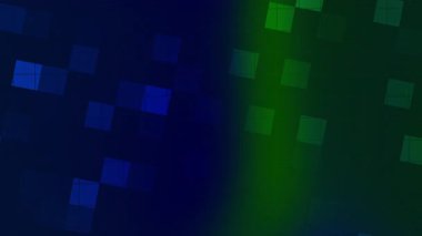 Modern ve dinamik bir görünüm sağlamak için sunumlar, web siteleri ve grafik tasarımları için uygun kareler içeren mavi ve yeşil soyut arkaplan.