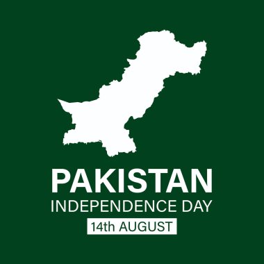 14th August Pakistan Independence Day vector design or illustration clipart