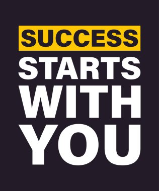 Motivasyonel alıntı vektör şablonu. Girişimler, iş yerleri ve başarı için ilham verici alıntılar.