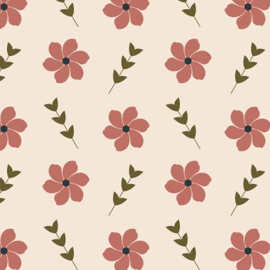Yaratıcı projeler için kusursuz çiçek vektör deseni.