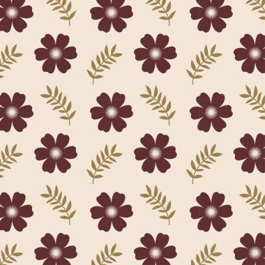Yaratıcı projeler için kusursuz çiçek vektör deseni.