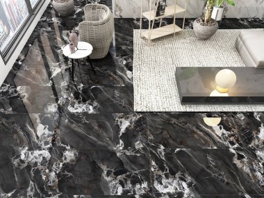 Klasik tarz odası, koltuklar ve sandalyeler var. Ortadaki sehpada kolye ışıkları ve duvar lambaları var. Belirsiz bir atmosferi var. 3B Hazırlama