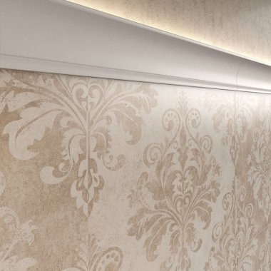 Bej tasarlanmış duvar kağıdı. 3B Hazırlama